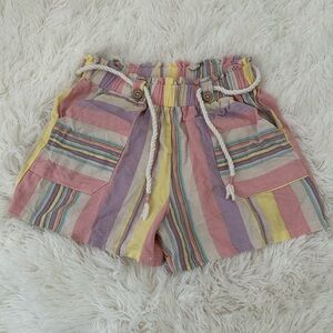 Jessica Simpson Girls Pink Purple Striped Shorts Size: 7/8